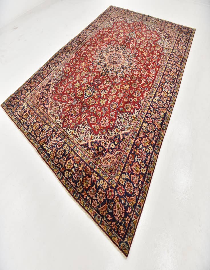 Detail image of  8' 10 x 12' 9  Hand Knotted Isfahan Persian Wool Rug