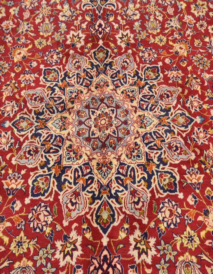 Detail image of  8' 10 x 12' 9  Hand Knotted Isfahan Persian Wool Rug
