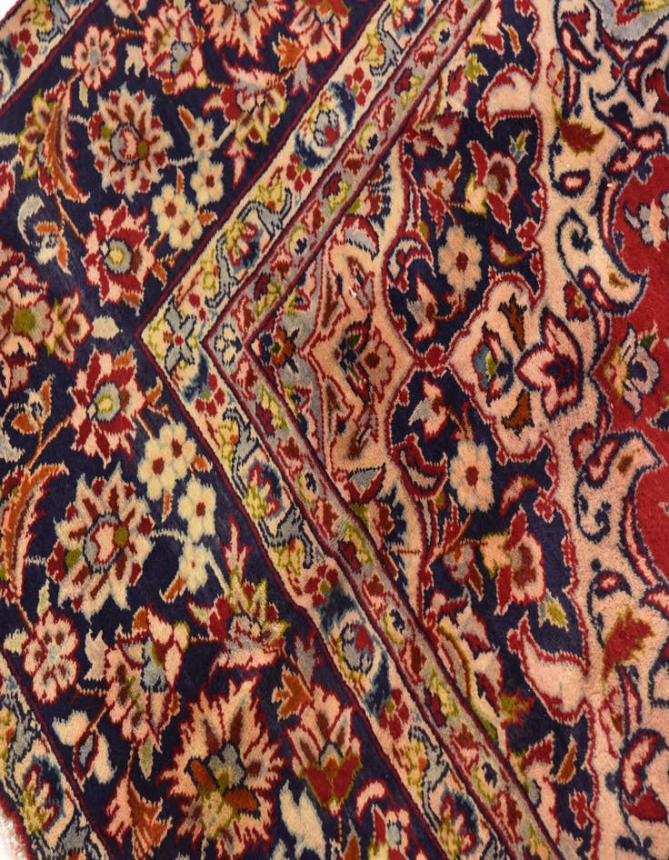 Detail image of  8' 10 x 12' 9  Hand Knotted Isfahan Persian Wool Rug
