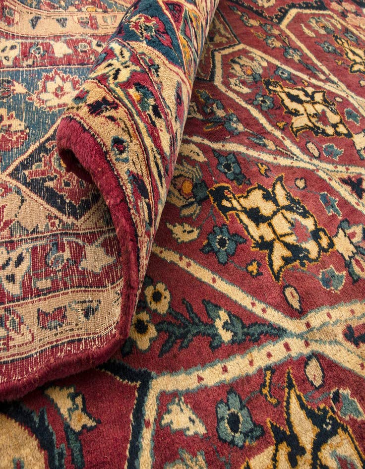 Detail image of  9' 10 x 12' 10  Hand Knotted Isfahan Persian Wool Rug