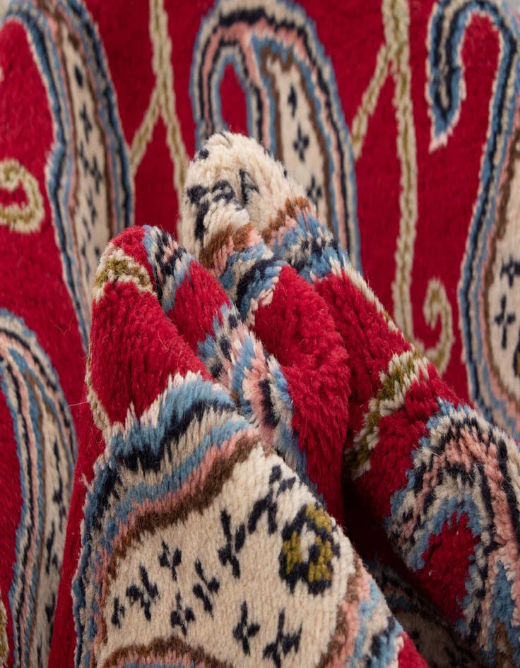 Detail image of  9' 4 x 12' 9  Hand Knotted Isfahan Persian Wool Rug