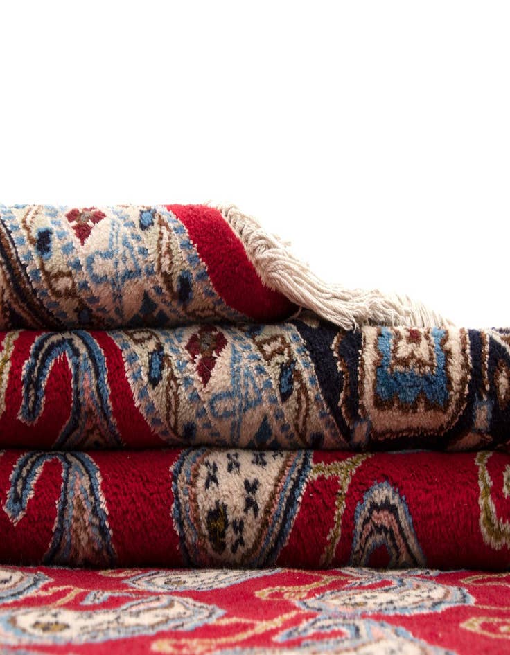 Detail image of  9' 4 x 12' 9  Hand Knotted Isfahan Persian Wool Rug