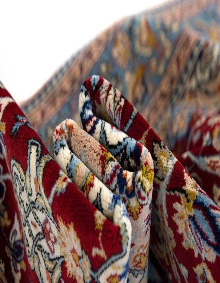 Detail image of  3' 5 x 5' 2  Hand Knotted Isfahan Persian Rug