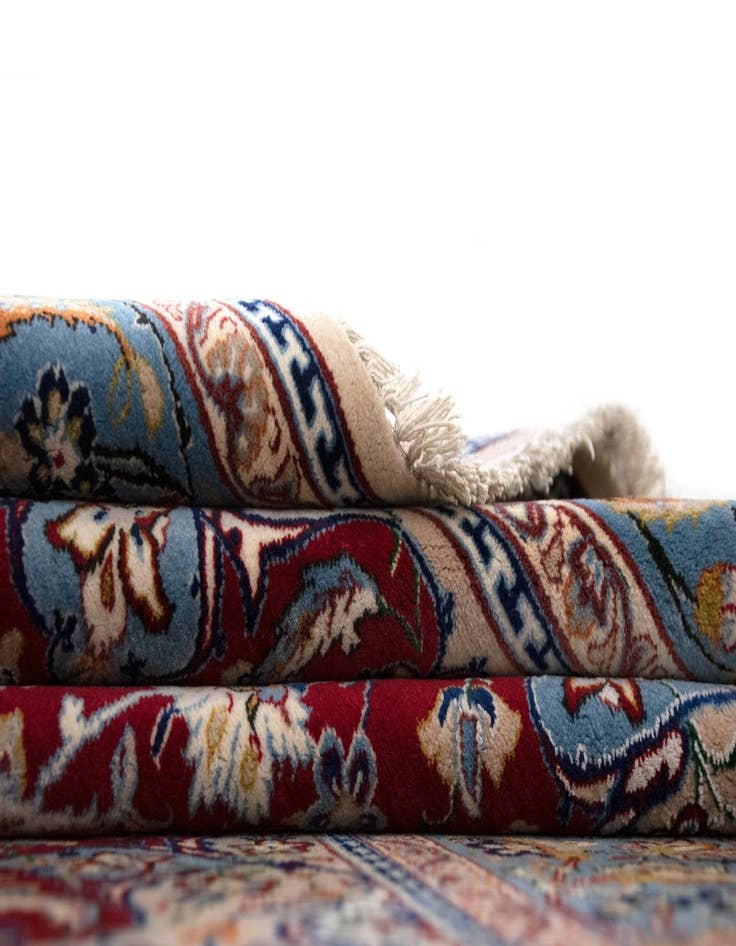 Detail image of  3' 5 x 5' 2  Hand Knotted Isfahan Persian Rug