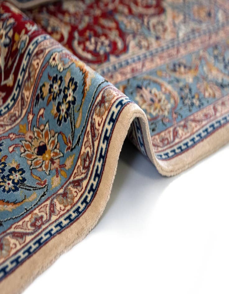 Detail image of  3' 5 x 5' 2  Hand Knotted Isfahan Persian Rug