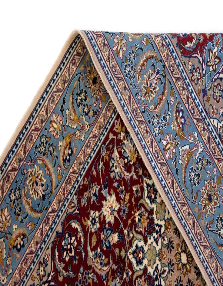 Detail image of  3' 5 x 5' 2  Hand Knotted Isfahan Persian Rug