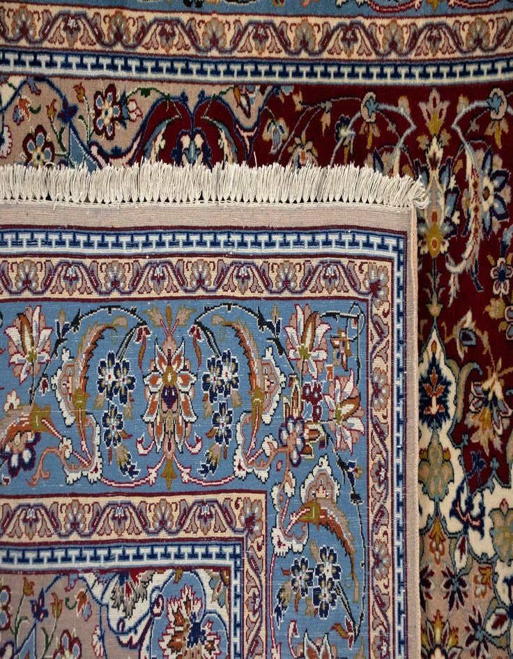 Detail image of  3' 5 x 5' 2  Hand Knotted Isfahan Persian Rug