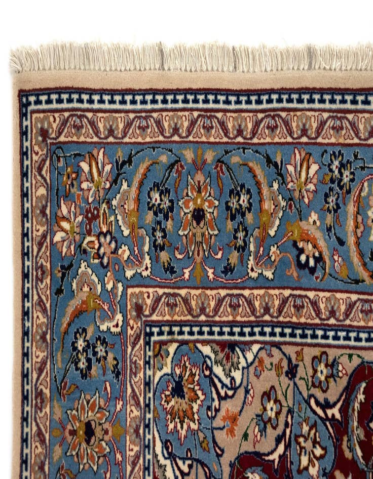 Detail image of  3' 5 x 5' 2  Hand Knotted Isfahan Persian Rug