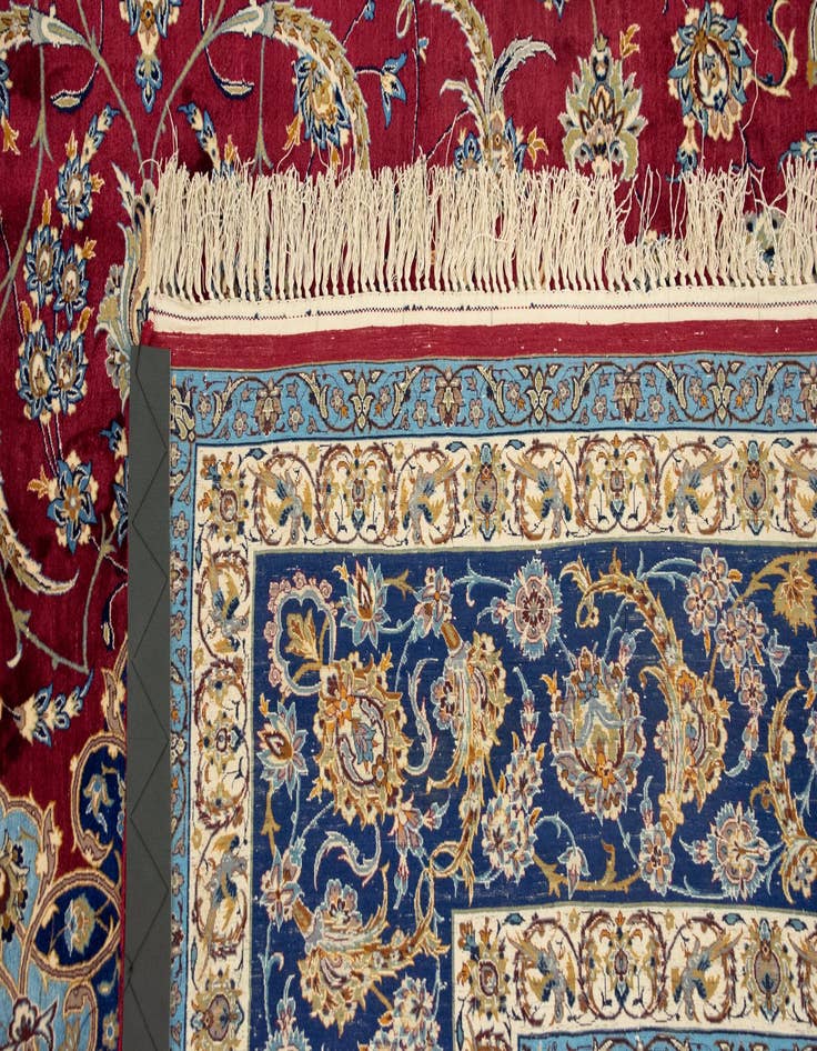 Detail image of  11' 6 x 16' 9  Hand Knotted Isfahan Persian Rug