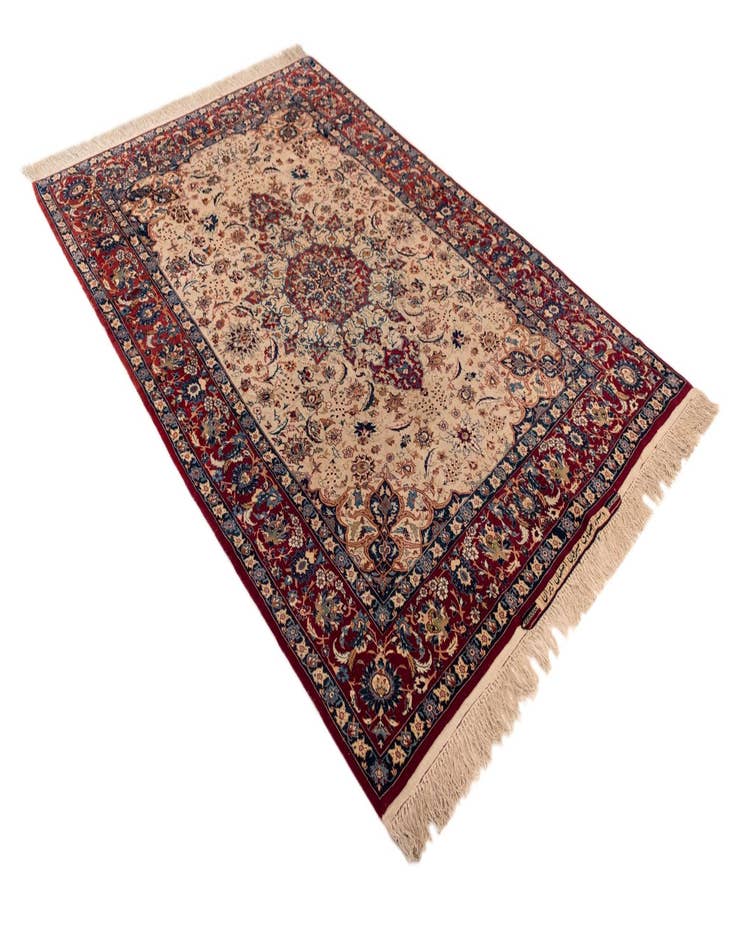 Detail image of  4' 8 x 7' 1 Isfahan Wool Rug