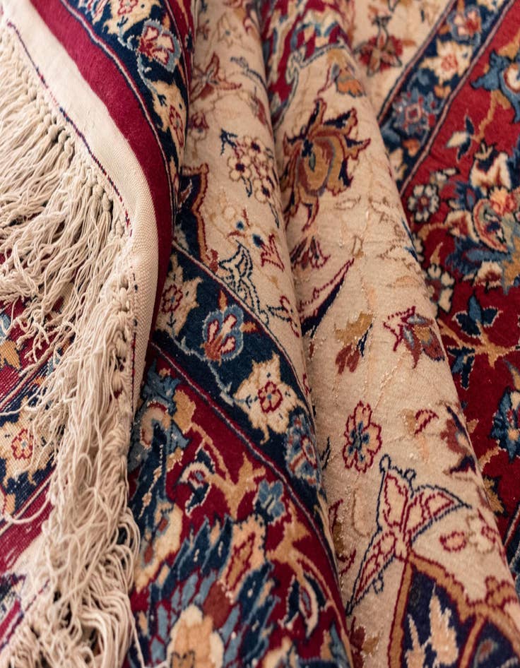 Detail image of  4' 8 x 7' 1 Isfahan Wool Rug