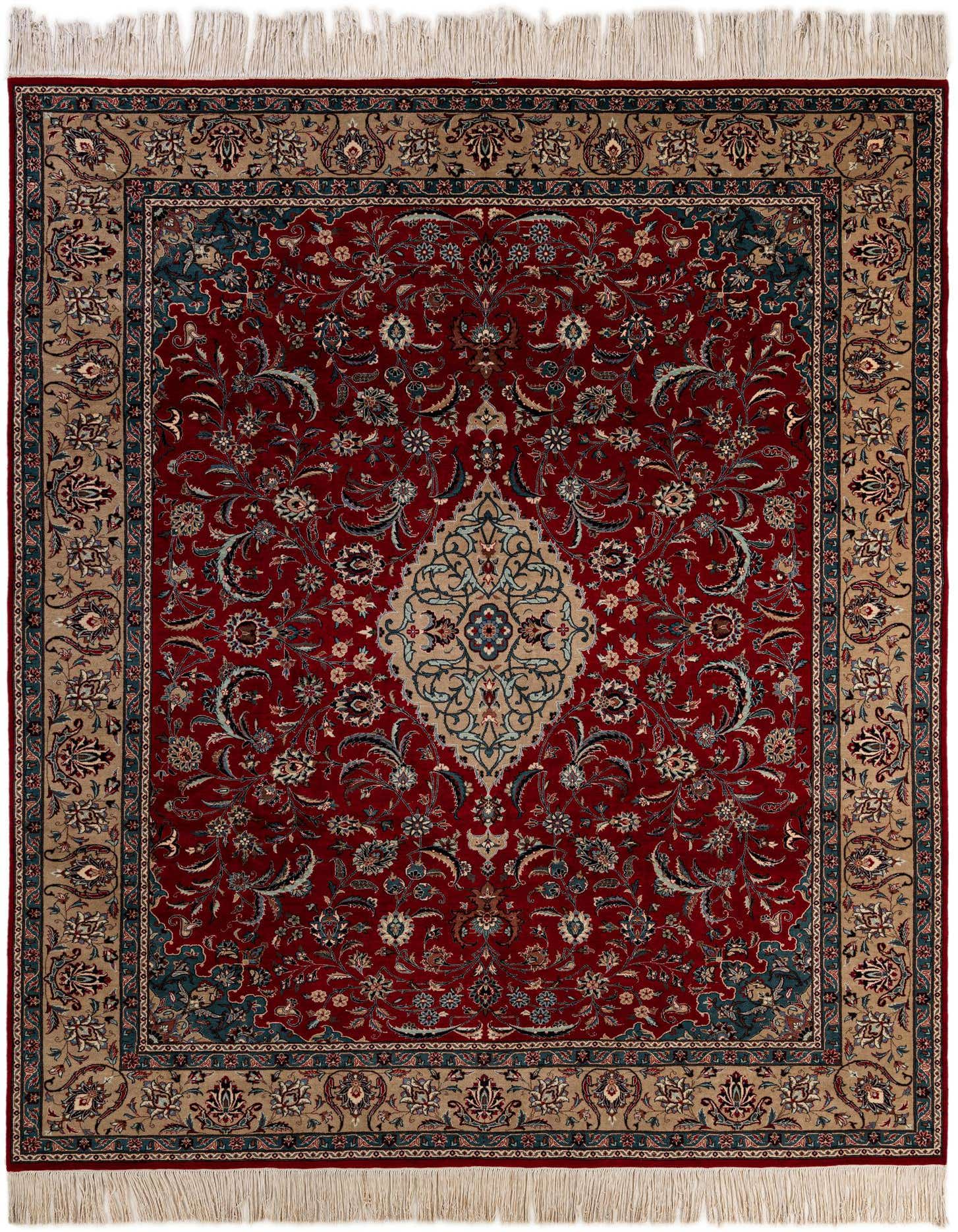 Primary image  8' 1 x 10' 1  Hand Knotted Isfahan Wool Rug