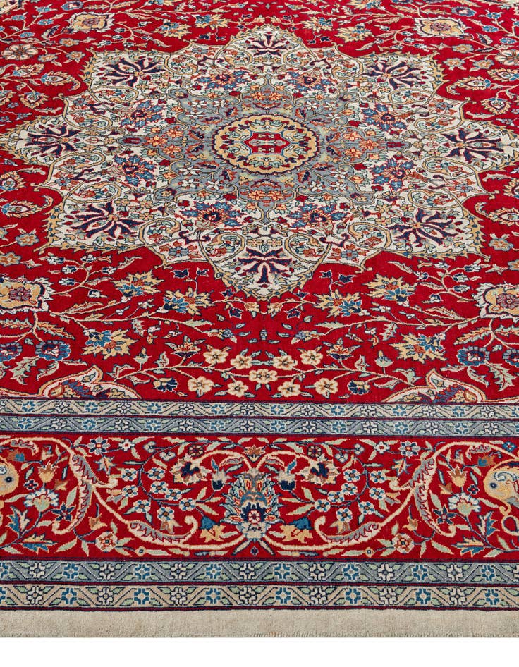 Detail image of  7' 3 x 10' 7  Hand Knotted Isfahan Wool Rug