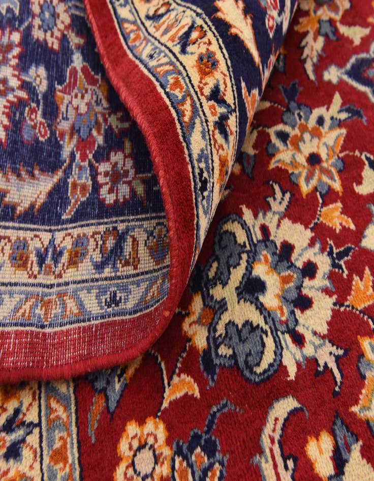 Detail image of  9' 9 x 13'  Hand Knotted Isfahan Persian Wool Rug