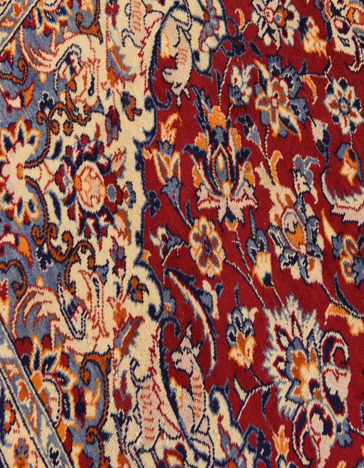 Detail image of  9' 9 x 13'  Hand Knotted Isfahan Persian Wool Rug