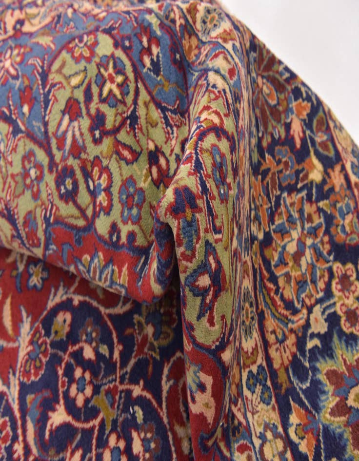 Detail image of  9' 8 x 12' 10  Hand Knotted Isfahan Persian Wool Rug