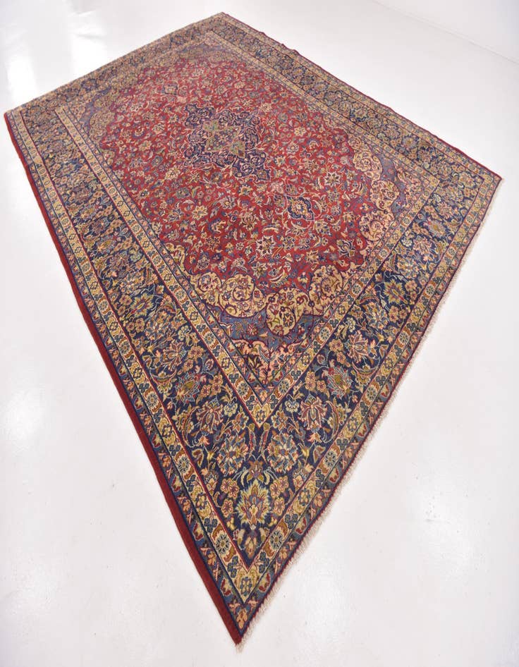 Detail image of  9' 8 x 12' 10  Hand Knotted Isfahan Persian Wool Rug