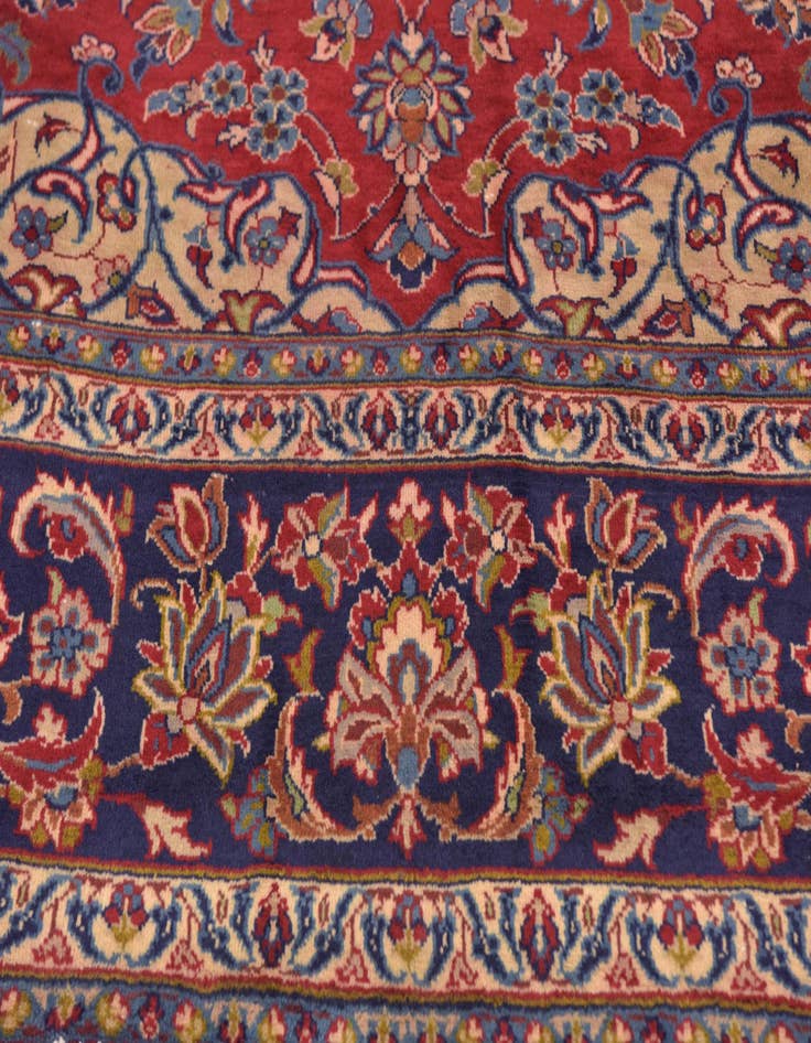 Detail image of  9' 8 x 13'  Hand Knotted Isfahan Persian Wool Rug