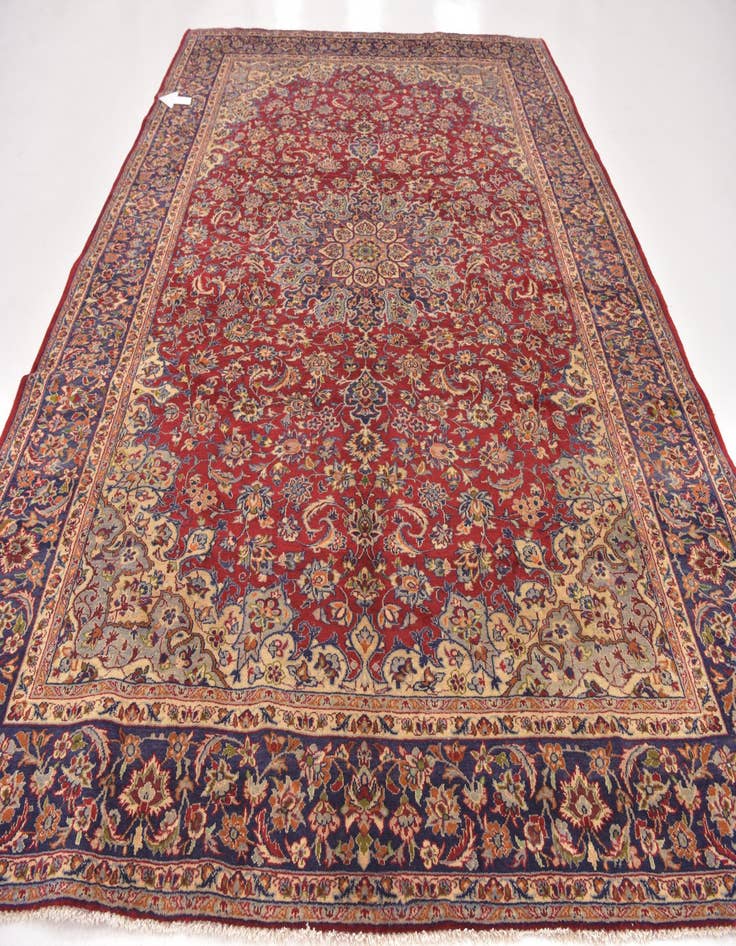 Detail image of  9' 10 x 13' 2  Hand Knotted Isfahan Persian Wool Rug