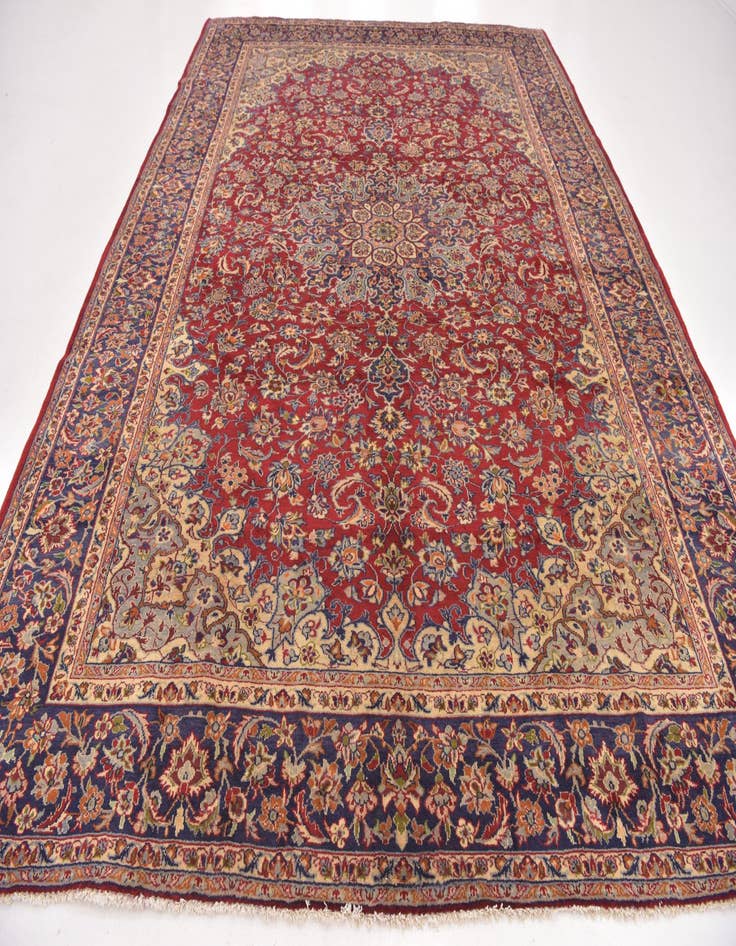 Detail image of  9' 10 x 13' 2  Hand Knotted Isfahan Persian Wool Rug