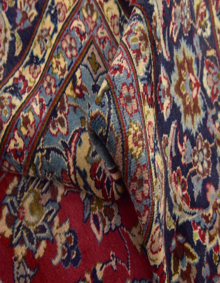 Detail image of  10' x 13' 4  Hand Knotted Isfahan Persian Wool Rug