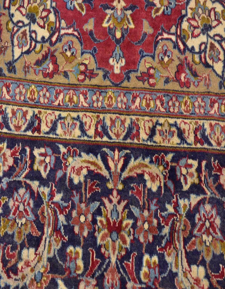 Detail image of  10' x 13' 4  Hand Knotted Isfahan Persian Wool Rug