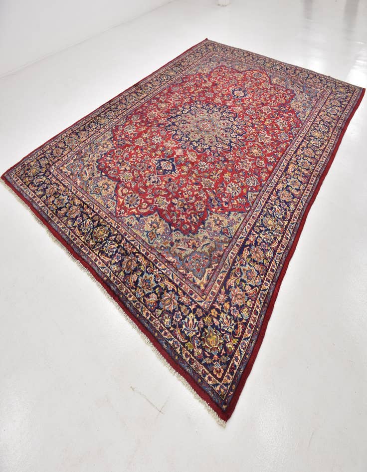 Detail image of  9' 8 x 13' 3  Hand Knotted Isfahan Persian Wool Rug