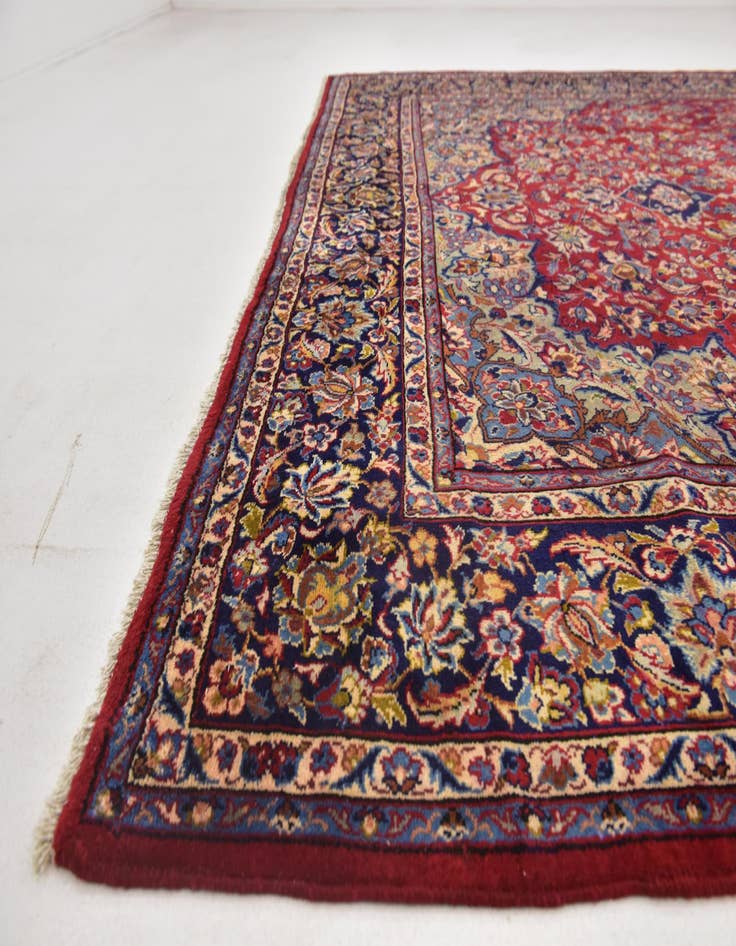 Detail image of  9' 8 x 13' 3  Hand Knotted Isfahan Persian Wool Rug