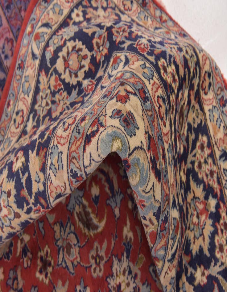 Detail image of  9' 9 x 12' 8  Hand Knotted Isfahan Persian Wool Rug