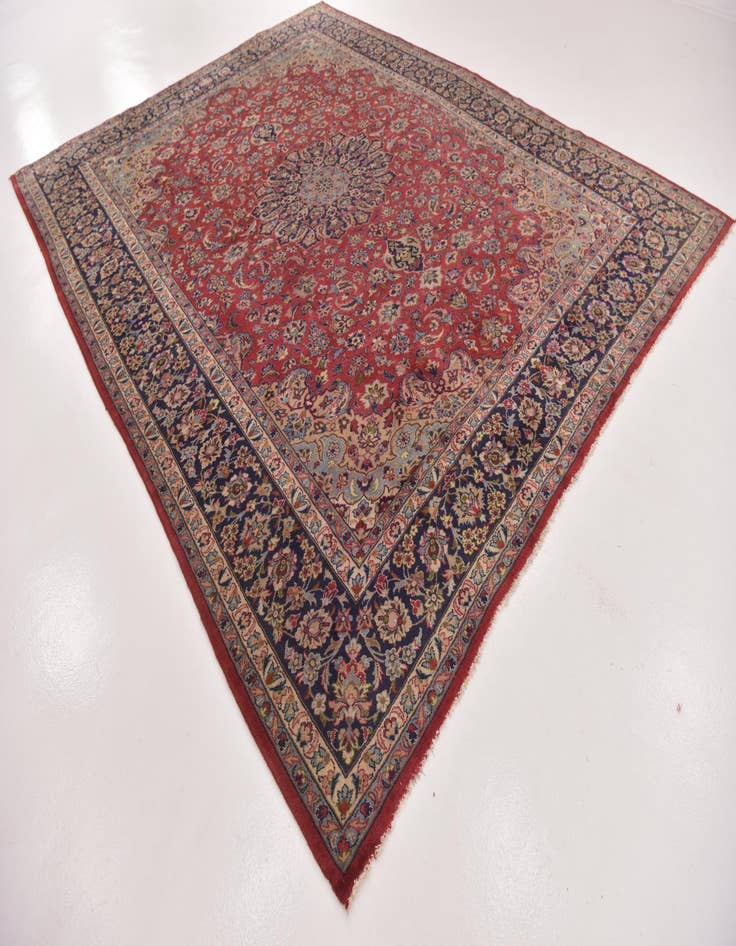 Detail image of  9' 9 x 12' 8  Hand Knotted Isfahan Persian Wool Rug