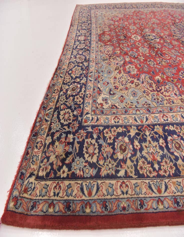 Detail image of  9' 9 x 12' 8  Hand Knotted Isfahan Persian Wool Rug