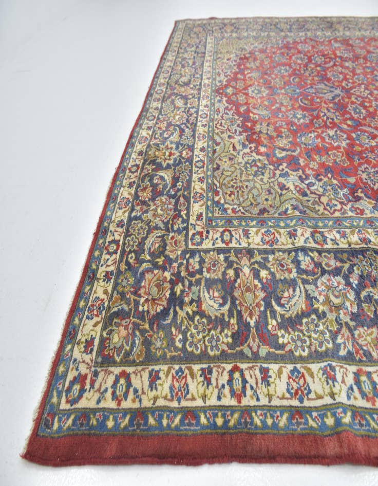 Detail image of  10' x 13' 4  Hand Knotted Isfahan Persian Wool Rug