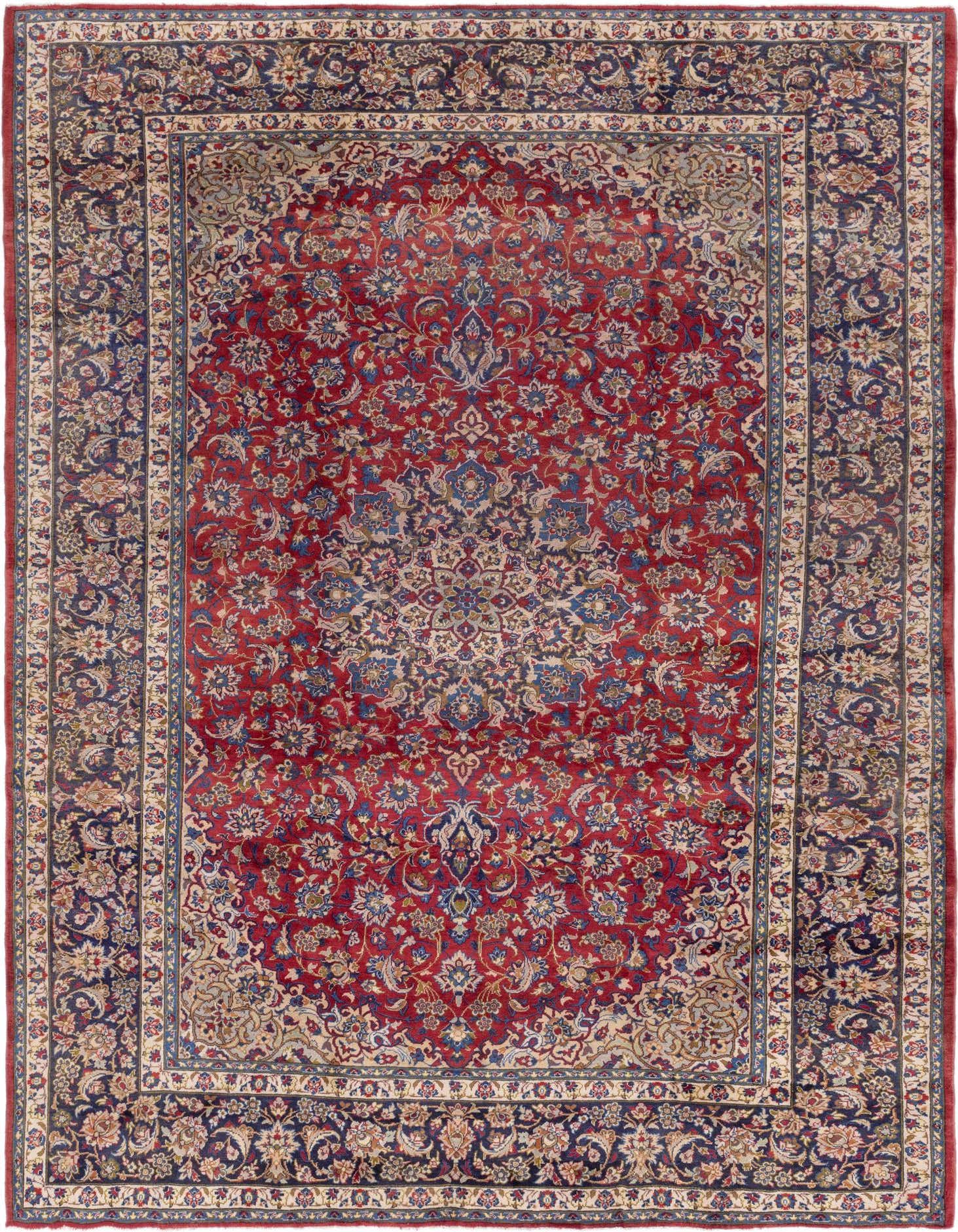 Primary image 10' x 13' 4 Hand Knotted Isfahan Persian Wool Rug