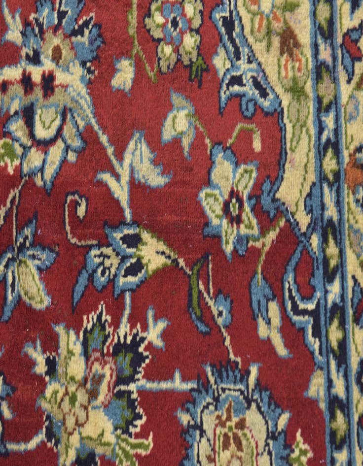Detail image of  9' 6 x 13'  Hand Knotted Isfahan Persian Wool Rug