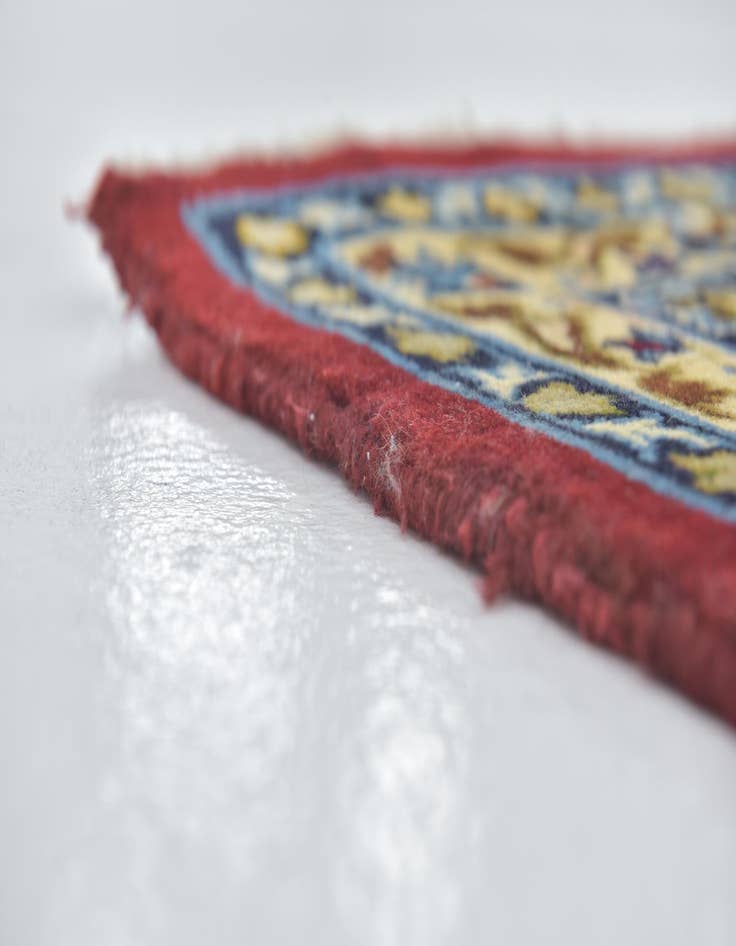 Detail image of  9' 6 x 13'  Hand Knotted Isfahan Persian Wool Rug