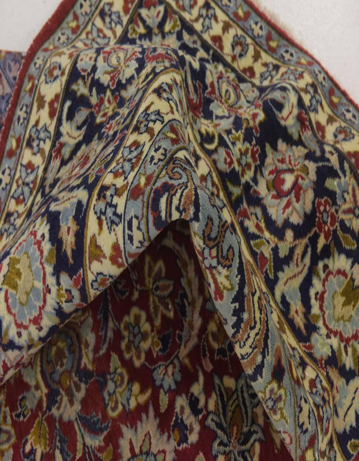 Detail image of  9' 4 x 13' 7  Hand Knotted Isfahan Persian Wool Rug