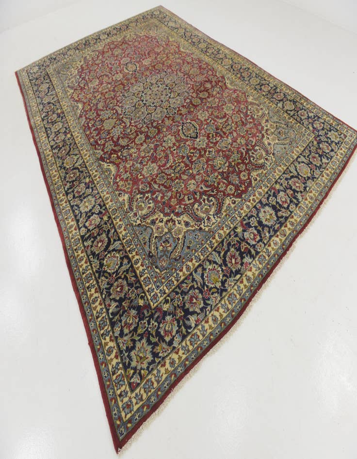 Detail image of  9' 4 x 13' 7  Hand Knotted Isfahan Persian Wool Rug