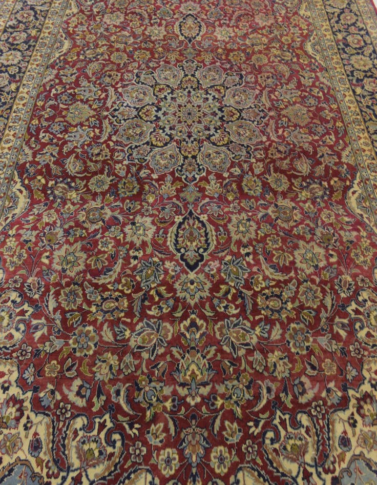 Detail image of  9' 4 x 13' 7  Hand Knotted Isfahan Persian Wool Rug