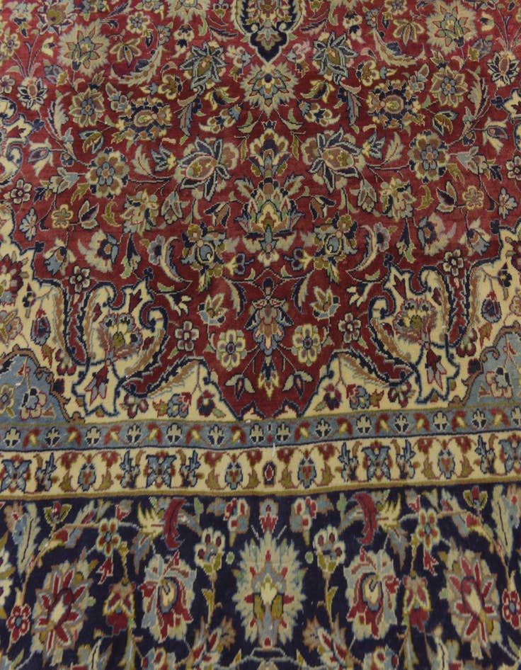 Detail image of  9' 4 x 13' 7  Hand Knotted Isfahan Persian Wool Rug