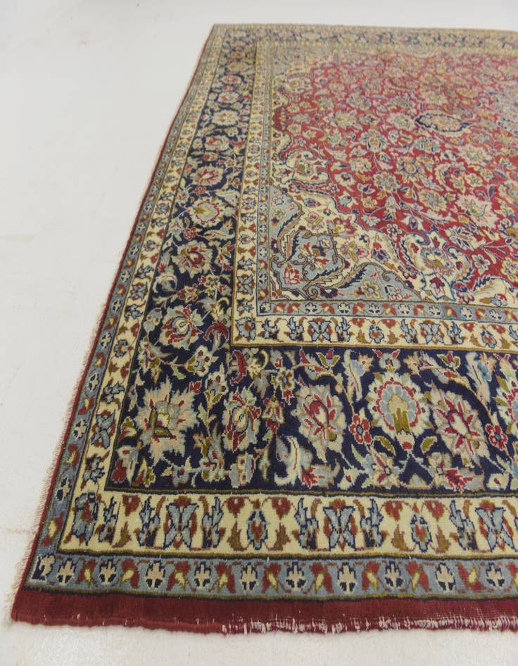 Detail image of  9' 4 x 13' 7  Hand Knotted Isfahan Persian Wool Rug
