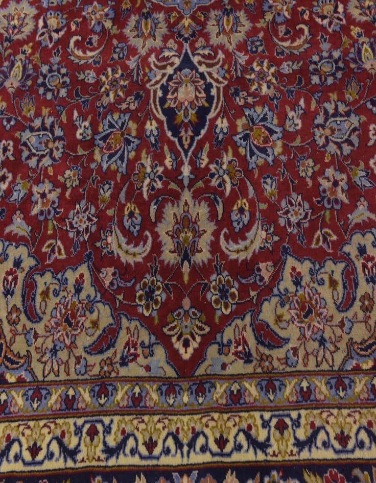 Detail image of  9' 6 x 13' 6  Hand Knotted Isfahan Persian Wool Rug