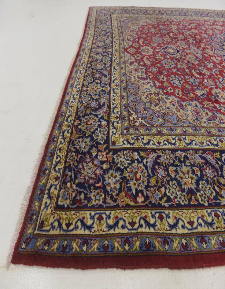 Detail image of  9' 6 x 13' 6  Hand Knotted Isfahan Persian Wool Rug