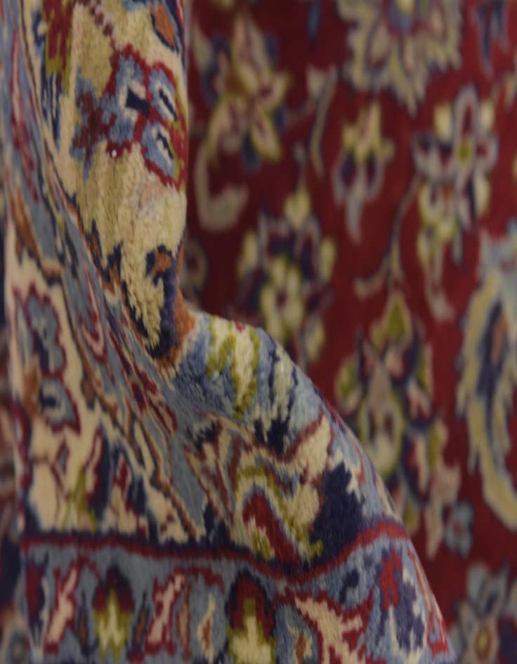 Detail image of  9' 7 x 13'  Hand Knotted Isfahan Persian Wool Rug