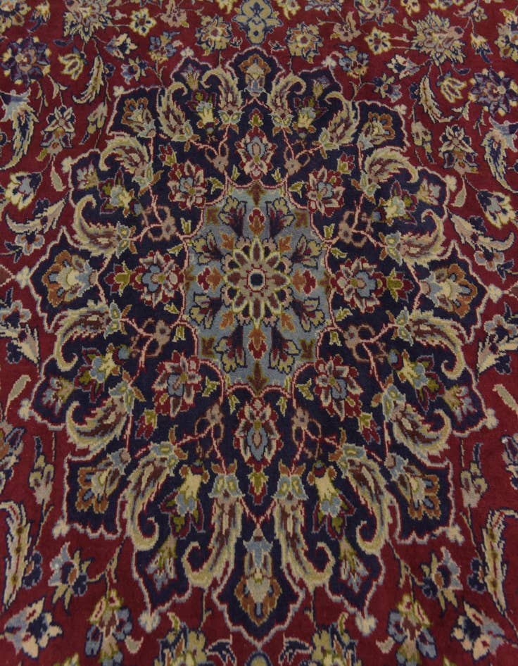 Detail image of  9' 7 x 13'  Hand Knotted Isfahan Persian Wool Rug