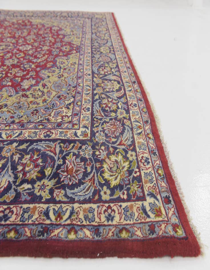 Detail image of  9' 7 x 13'  Hand Knotted Isfahan Persian Wool Rug