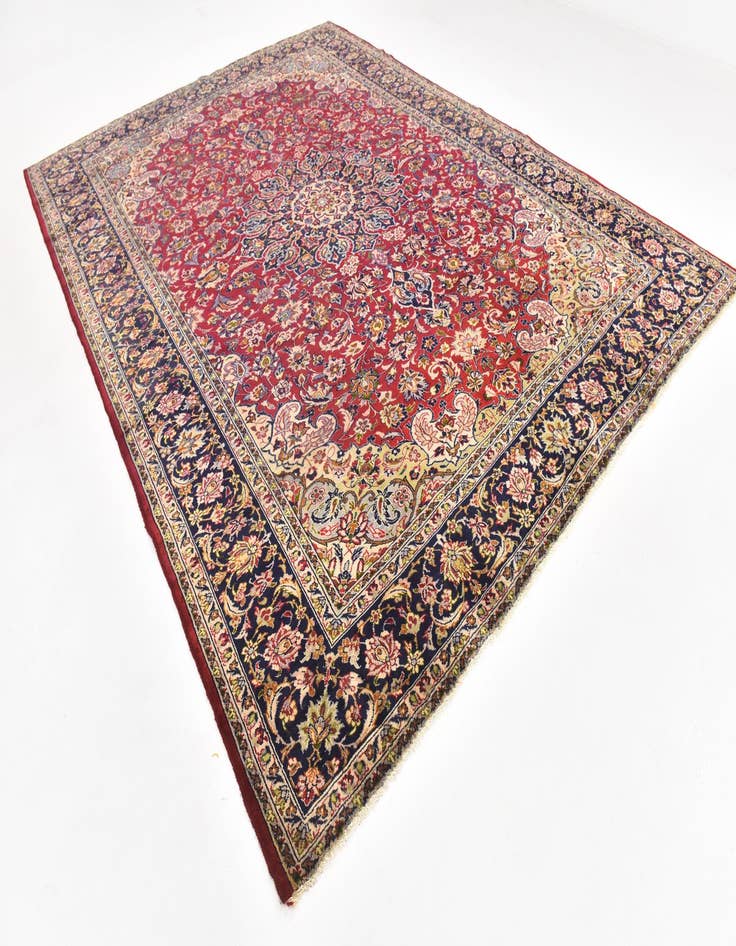 Detail image of  9' 7 x 12' 10  Hand Knotted Isfahan Persian Wool Rug