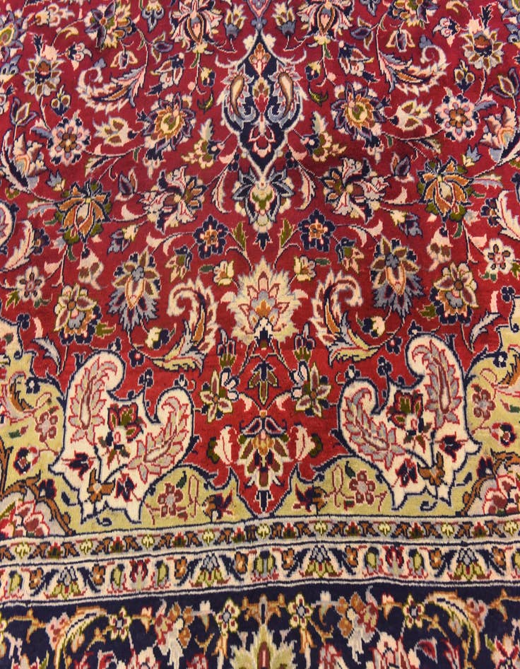 Detail image of  9' 7 x 12' 10  Hand Knotted Isfahan Persian Wool Rug