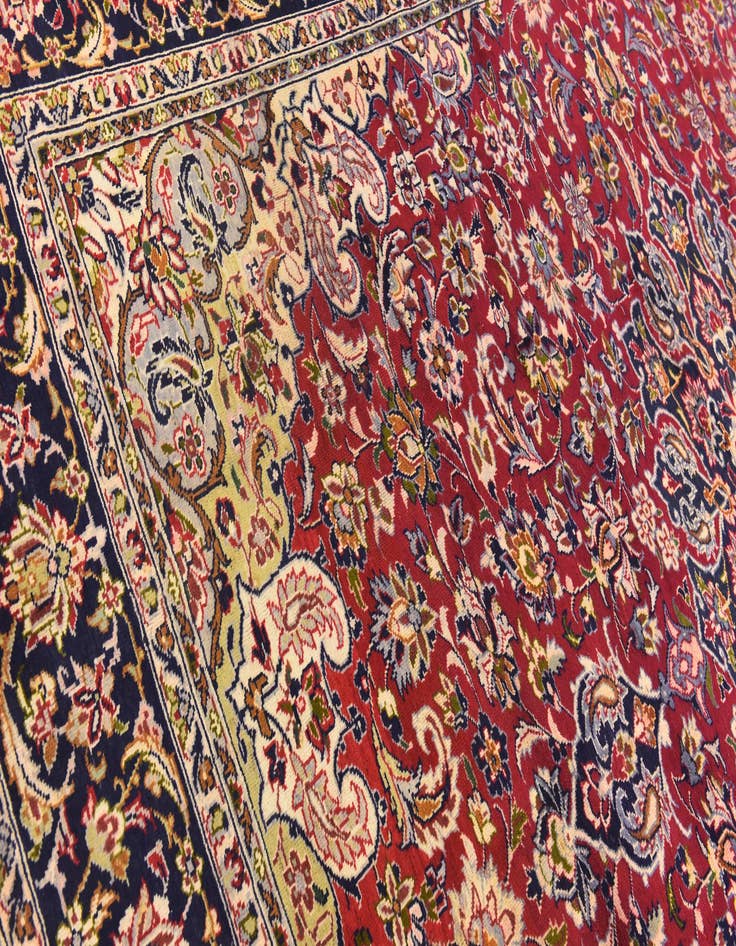 Detail image of  9' 7 x 12' 10  Hand Knotted Isfahan Persian Wool Rug
