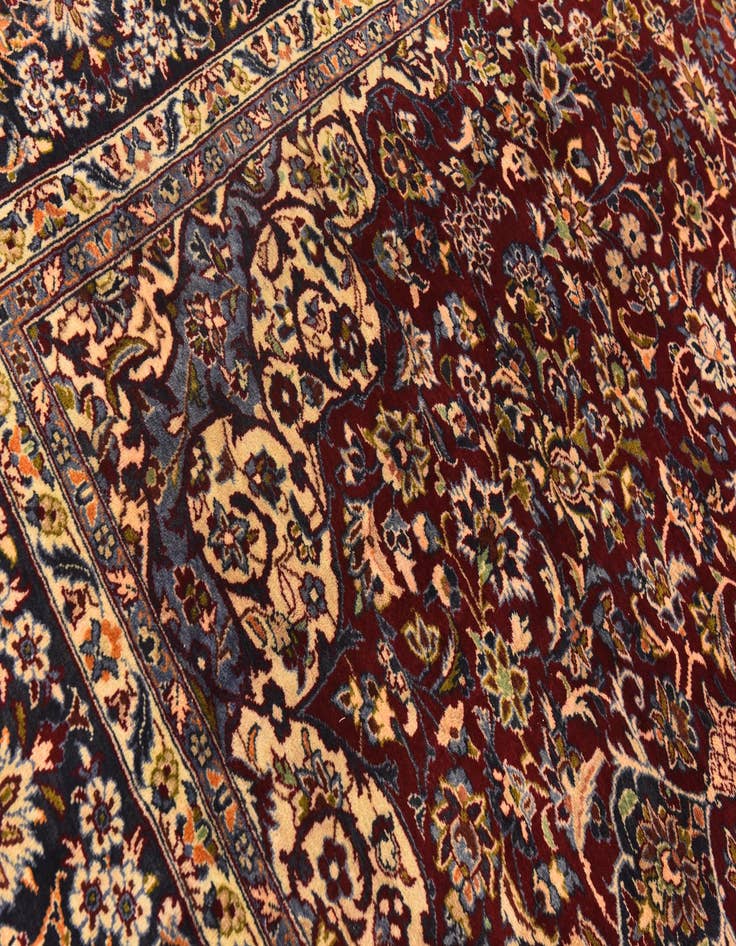 Detail image of  9' 6 x 12' 10  Hand Knotted Isfahan Persian Wool Rug