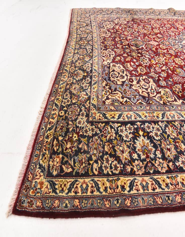 Detail image of  9' 6 x 12' 10  Hand Knotted Isfahan Persian Wool Rug